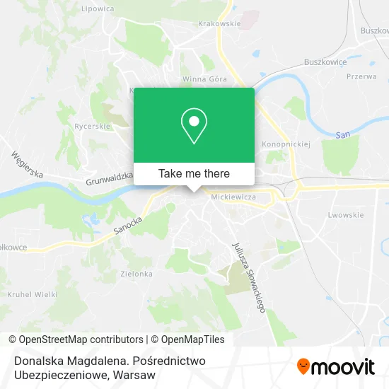 Donalska Magdalena. Pośrednictwo Ubezpieczeniowe map
