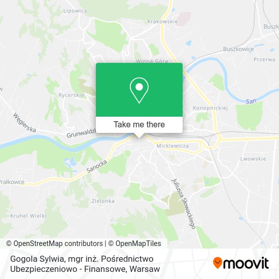 Gogola Sylwia, mgr inż. Pośrednictwo Ubezpieczeniowo - Finansowe map