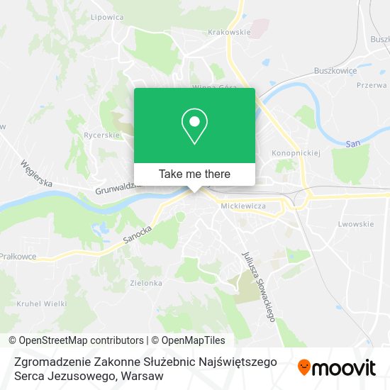 Zgromadzenie Zakonne Służebnic Najświętszego Serca Jezusowego map