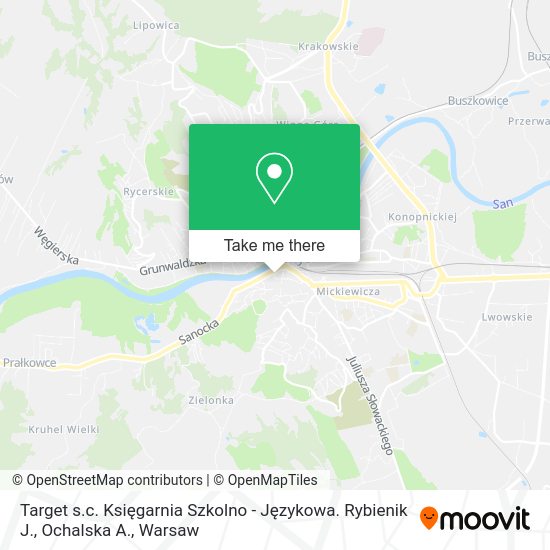 Target s.c. Księgarnia Szkolno - Językowa. Rybienik J., Ochalska A. map