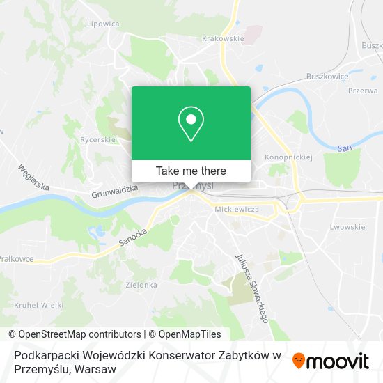 Podkarpacki Wojewódzki Konserwator Zabytków w Przemyślu map