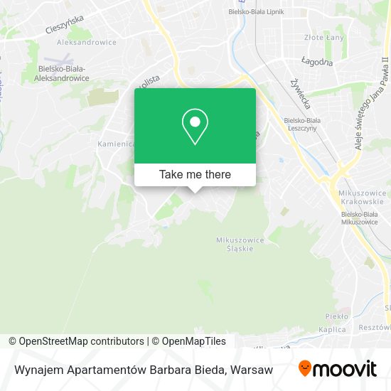 Wynajem Apartamentów Barbara Bieda map