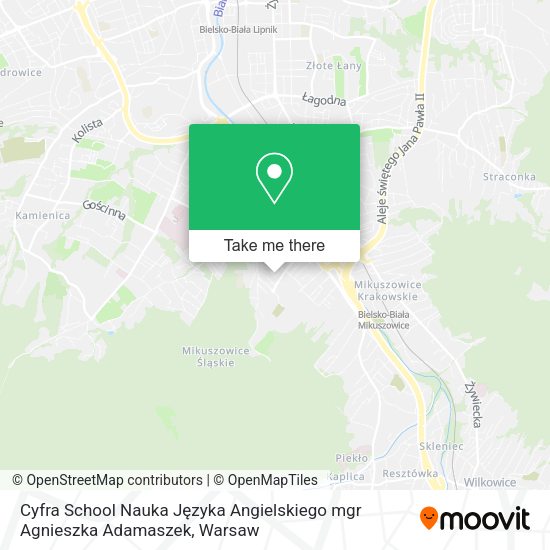 Cyfra School Nauka Języka Angielskiego mgr Agnieszka Adamaszek map