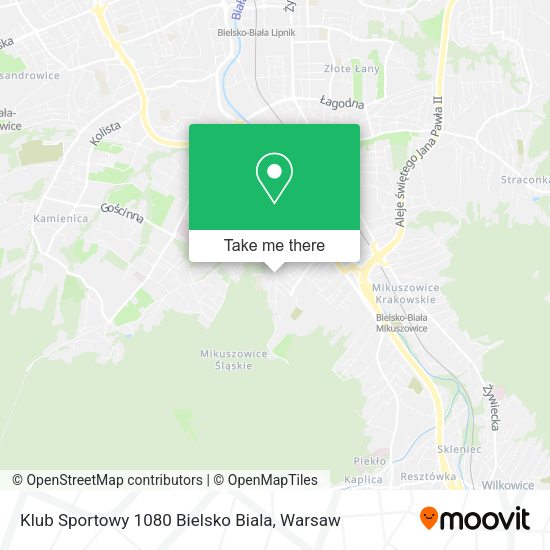 Klub Sportowy 1080 Bielsko Biala map