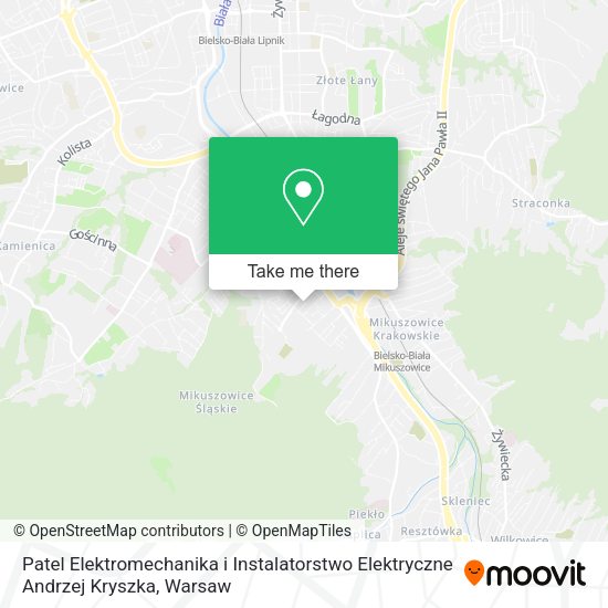 Patel Elektromechanika i Instalatorstwo Elektryczne Andrzej Kryszka map