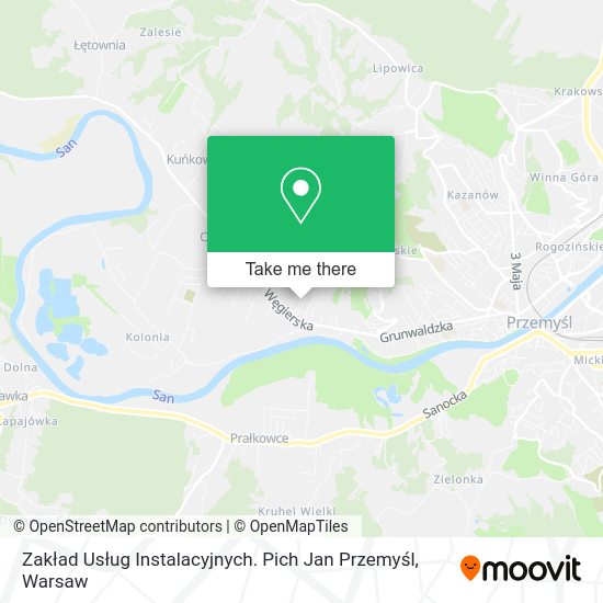 Zakład Usług Instalacyjnych. Pich Jan Przemyśl map