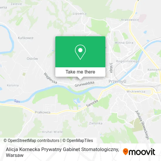 Карта Alicja Kornecka Prywatny Gabinet Stomatologiczny