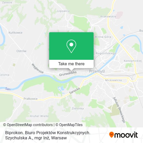 Biprokon. Biuro Projektów Konstrukcyjnych. Szychulska A., mgr Inż map