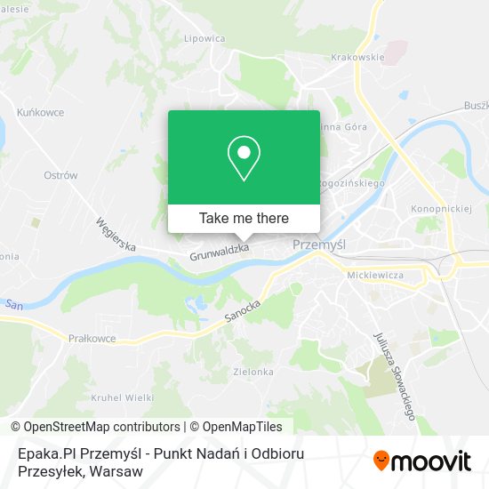 Epaka.Pl Przemyśl - Punkt Nadań i Odbioru Przesyłek map