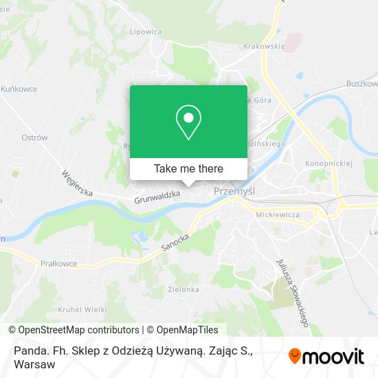 Panda. Fh. Sklep z Odzieżą Używaną. Zając S. map