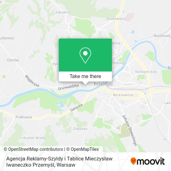 Agencja Reklamy-Szyldy i Tablice Mieczysław Iwaneczko Przemyśl map