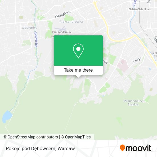 Pokoje pod Dębowcem map