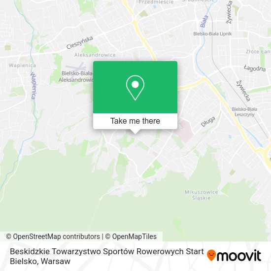 Beskidzkie Towarzystwo Sportów Rowerowych Start Bielsko map