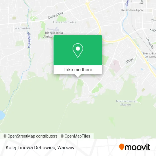Карта Kolej Linowa Debowiec