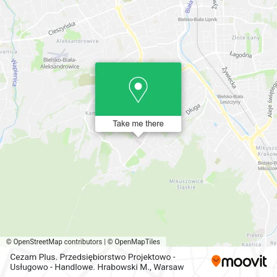 Карта Cezam Plus. Przedsiębiorstwo Projektowo - Usługowo - Handlowe. Hrabowski M.