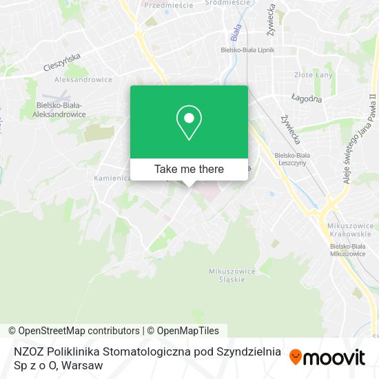 NZOZ Poliklinika Stomatologiczna pod Szyndzielnia Sp z o O map