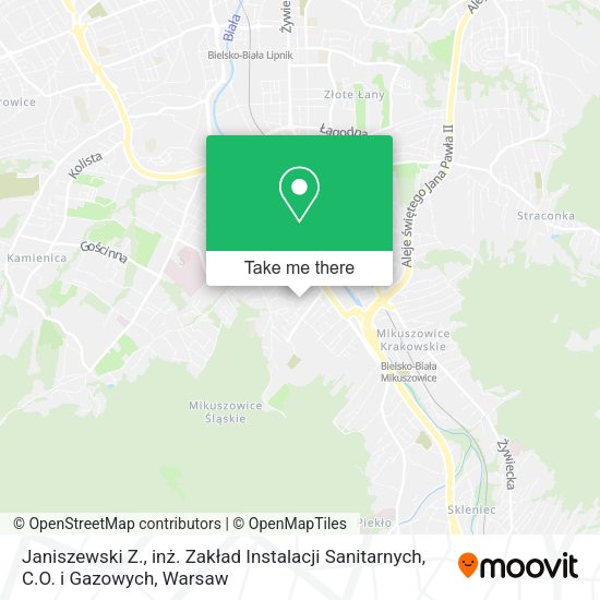 Janiszewski Z., inż. Zakład Instalacji Sanitarnych, C.O. i Gazowych map