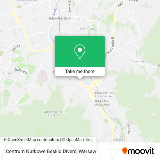 Centrum Nurkowe Beskid Divers map