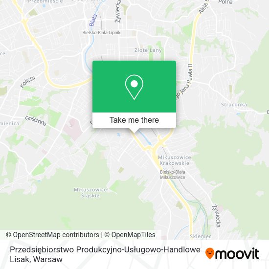 Przedsiębiorstwo Produkcyjno-Usługowo-Handlowe Lisak map