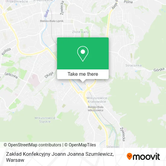 Карта Zakład Konfekcyjny Joann Joanna Szumlewicz