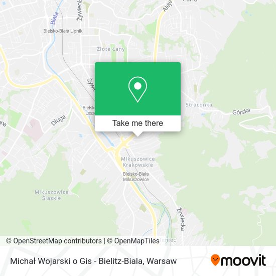 Michał Wojarski o Gis - Bielitz-Biala map