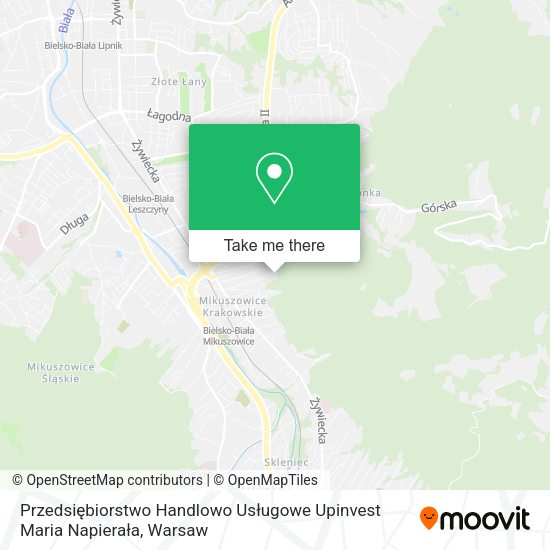 Przedsiębiorstwo Handlowo Usługowe Upinvest Maria Napierała map