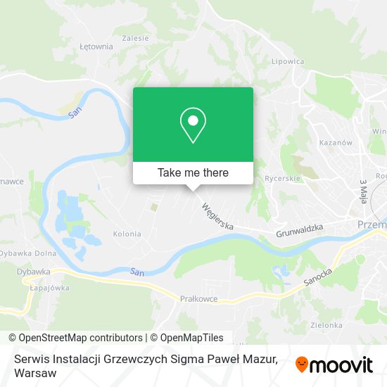 Serwis Instalacji Grzewczych Sigma Paweł Mazur map