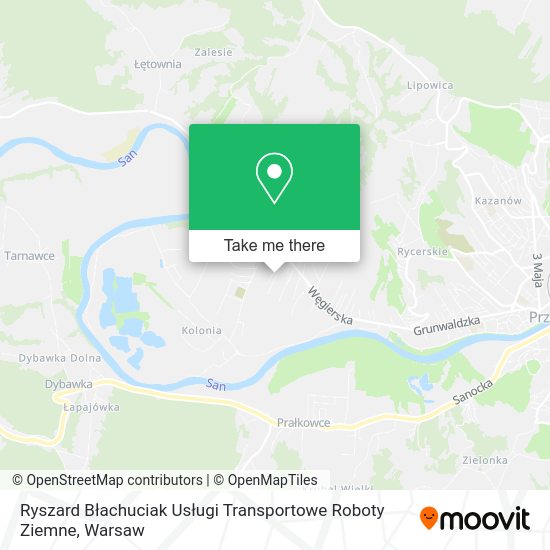 Ryszard Błachuciak Usługi Transportowe Roboty Ziemne map