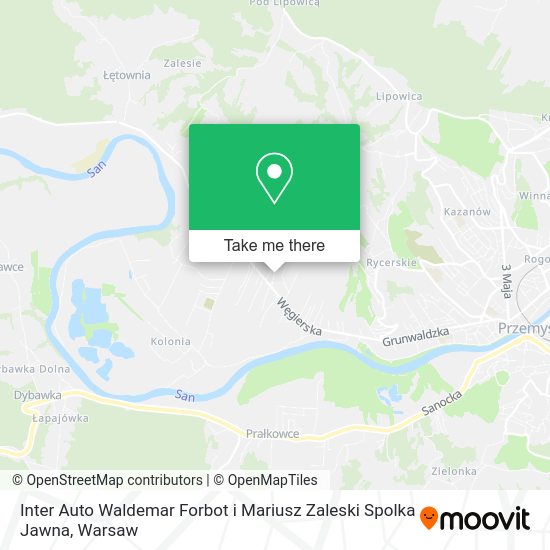 Inter Auto Waldemar Forbot i Mariusz Zaleski Spolka Jawna map