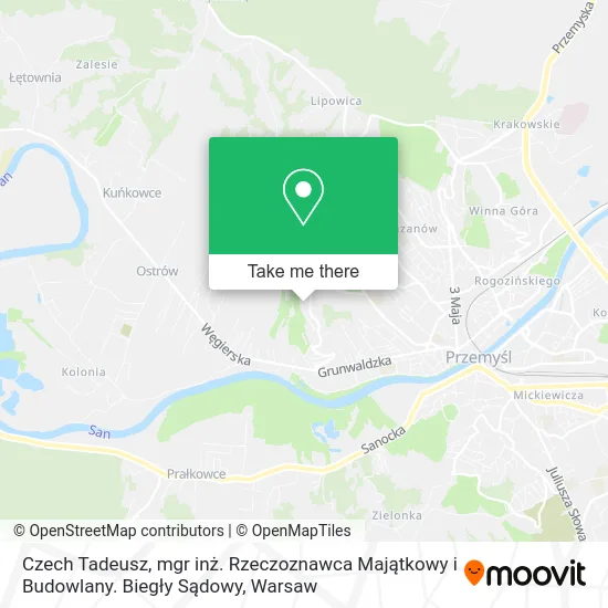 Czech Tadeusz, mgr inż. Rzeczoznawca Majątkowy i Budowlany. Biegły Sądowy map