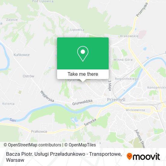 Bacza Piotr. Usługi Przeładunkowo - Transportowe map