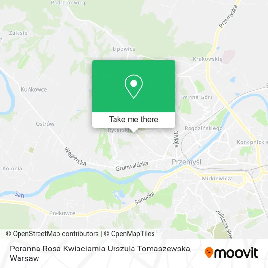 Карта Poranna Rosa Kwiaciarnia Urszula Tomaszewska