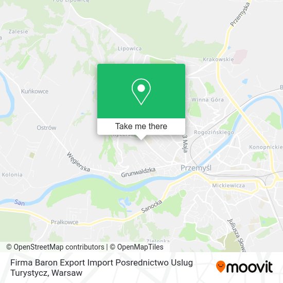 Firma Baron Export Import Posrednictwo Uslug Turystycz map