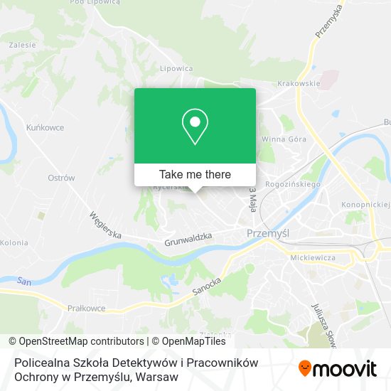 Policealna Szkoła Detektywów i Pracowników Ochrony w Przemyślu map