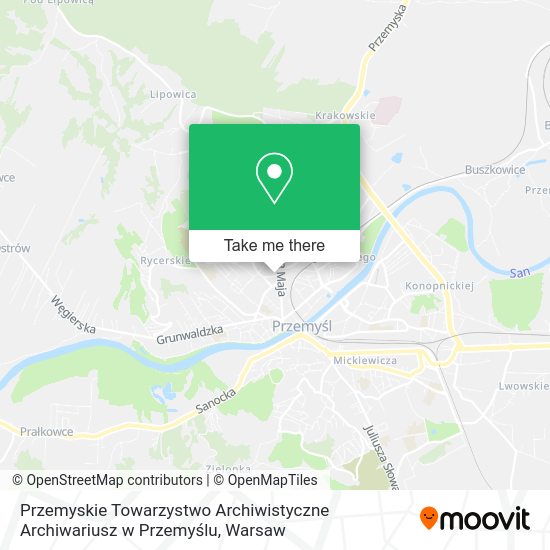 Карта Przemyskie Towarzystwo Archiwistyczne Archiwariusz w Przemyślu