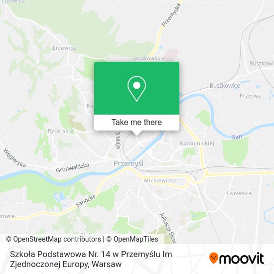 Szkoła Podstawowa Nr. 14 w Przemyślu Im Zjednoczonej Europy map