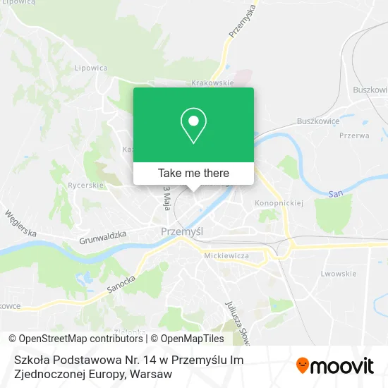Карта Szkoła Podstawowa Nr. 14 w Przemyślu Im Zjednoczonej Europy