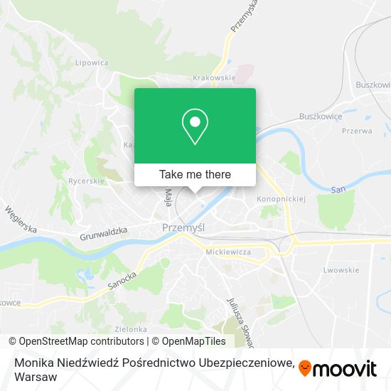 Monika Niedźwiedź Pośrednictwo Ubezpieczeniowe map