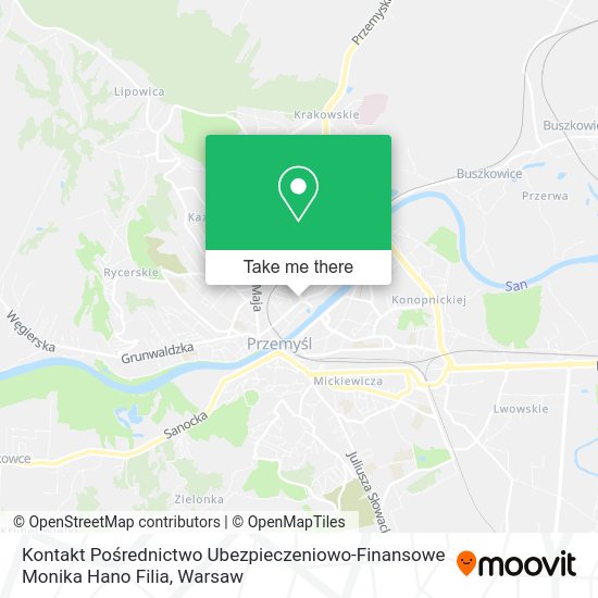 Kontakt Pośrednictwo Ubezpieczeniowo-Finansowe Monika Hano Filia map