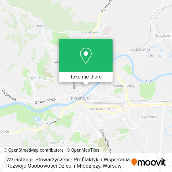 Wzrastanie. Stowarzyszenie Profilaktyki i Wspierania Rozwoju Osobowości Dzieci i Młodzieży map