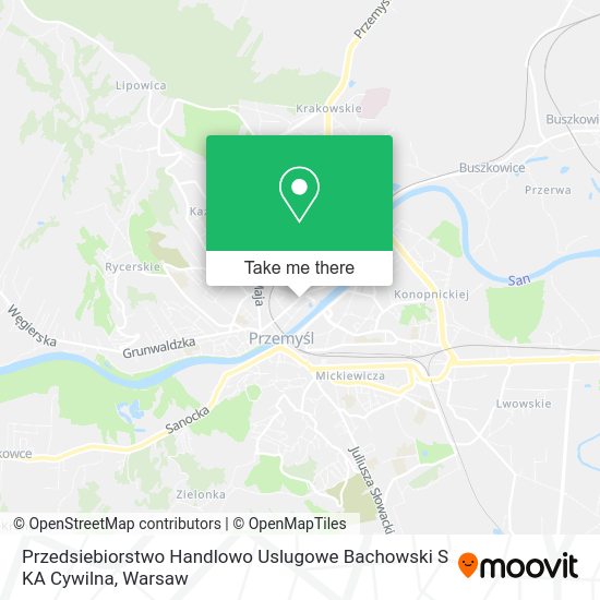 Przedsiebiorstwo Handlowo Uslugowe Bachowski S KA Cywilna map