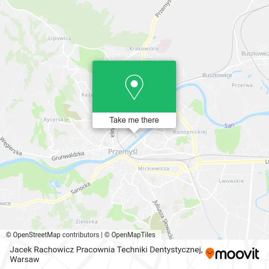 Карта Jacek Rachowicz Pracownia Techniki Dentystycznej