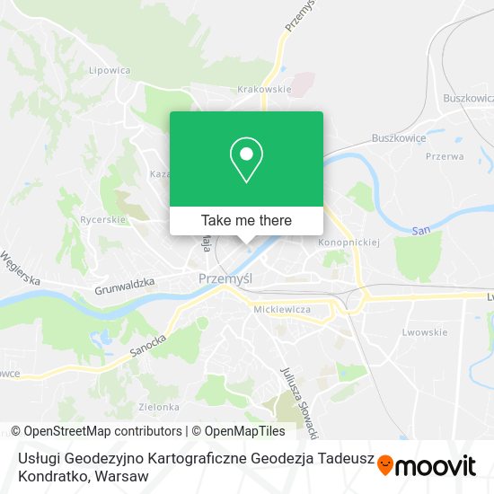 Usługi Geodezyjno Kartograficzne Geodezja Tadeusz Kondratko map