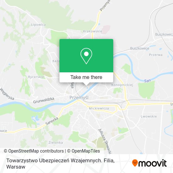 Towarzystwo Ubezpieczeń Wzajemnych. Filia map