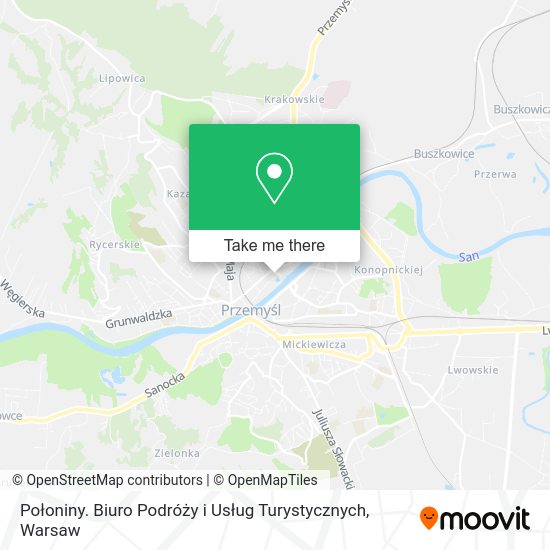 Połoniny. Biuro Podróży i Usług Turystycznych map