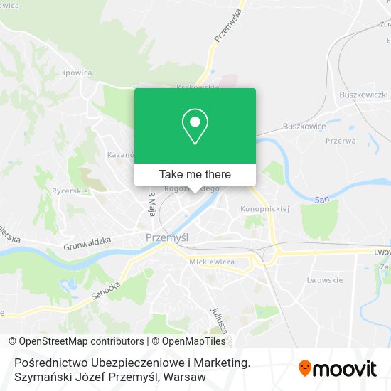 Pośrednictwo Ubezpieczeniowe i Marketing. Szymański Józef Przemyśl map