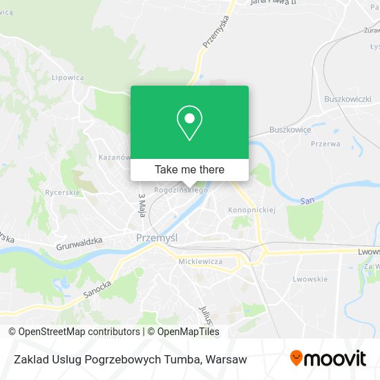 Zaklad Uslug Pogrzebowych Tumba map