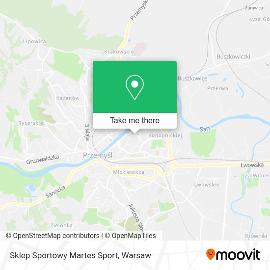 Sklep Sportowy Martes Sport map