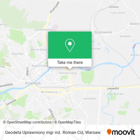 Geodeta Uprawniony mgr inż. Roman Ciż map