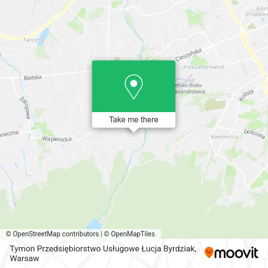 Карта Tymon Przedsiębiorstwo Usługowe Łucja Byrdziak